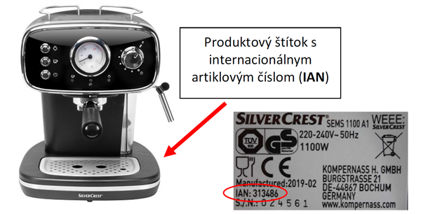 kávovar sems 1100 a1“ značky „silvercrest“, ian 313486