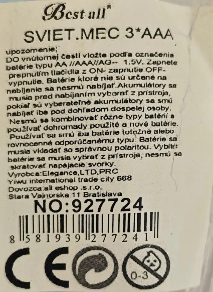 detská hračka – plastový svietiaci meč „best all®“ 