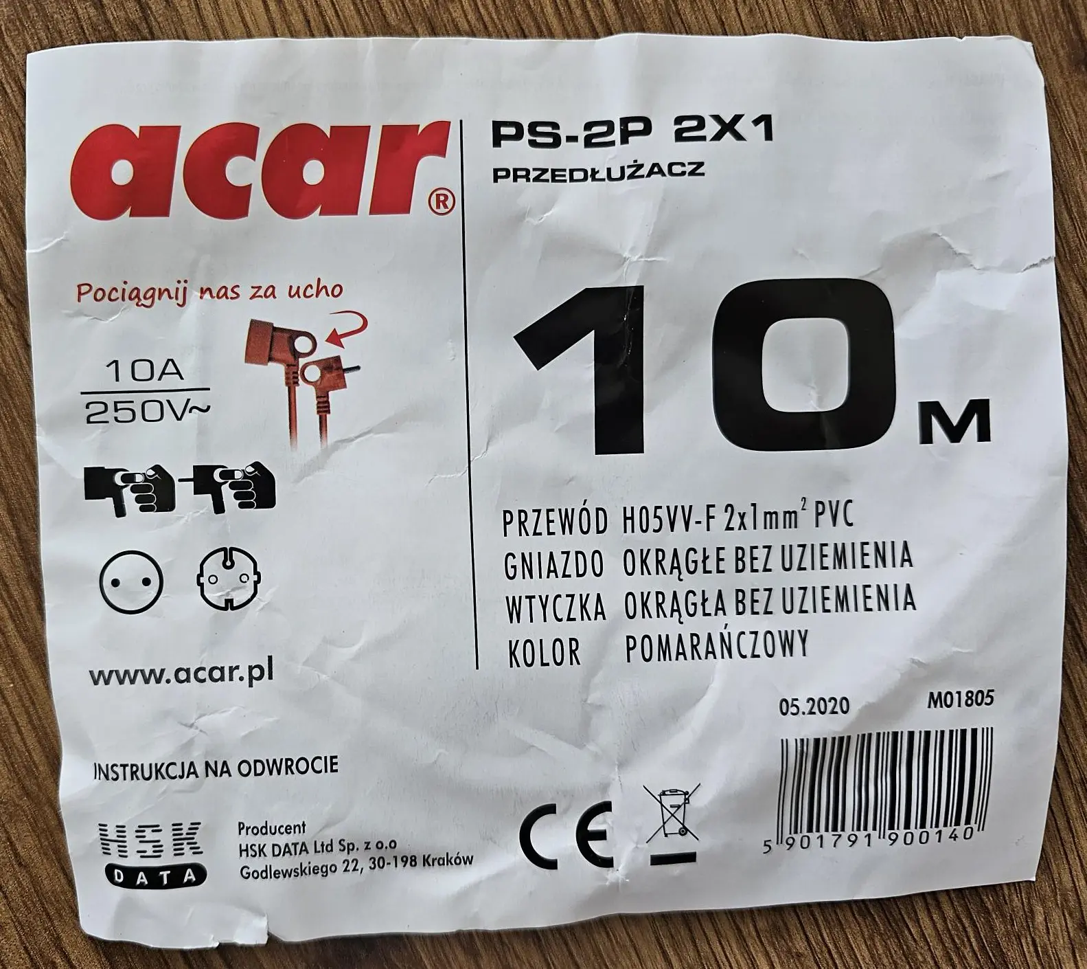 predlžovací prívod acar 