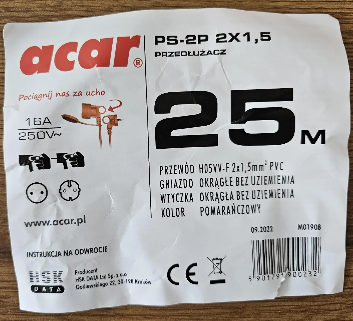 predlžovací prívod acar 