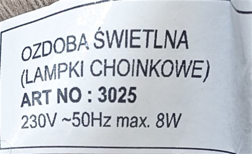 svetelný reťazec art no_3025_obr