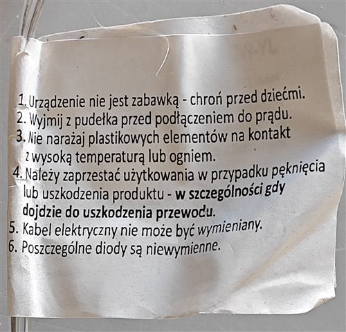 svetelný reťazec modeltyp jy-wd-007 