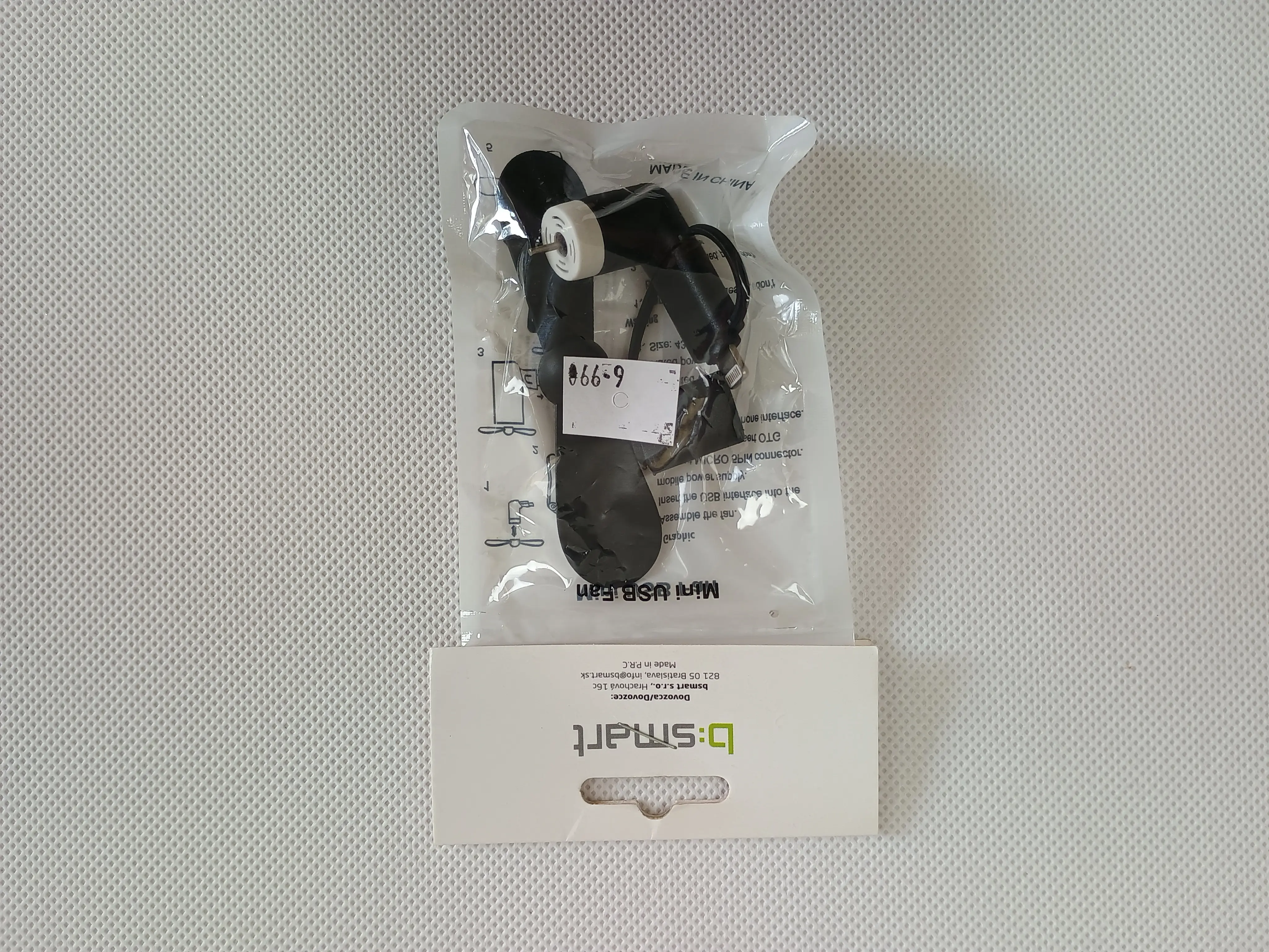 usb ventilátor s označením cn-usb03black, 