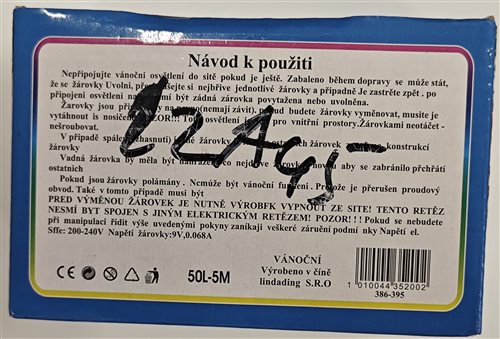 svetelný reťazec modeltyp 50l-5m, obr