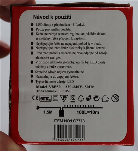 svetelný reťazec v8f50 obr
